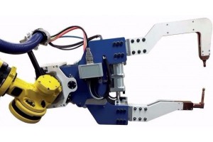 Роботизированные клещи контактной сварки Х типа производство фирмы Elmatech. VR = Х-образная форма для роботоуправляемого изготовления